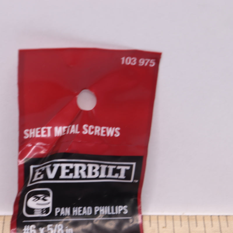 (11-Pk) Everbilt Phillips Pan Head Sheet Metal Screws