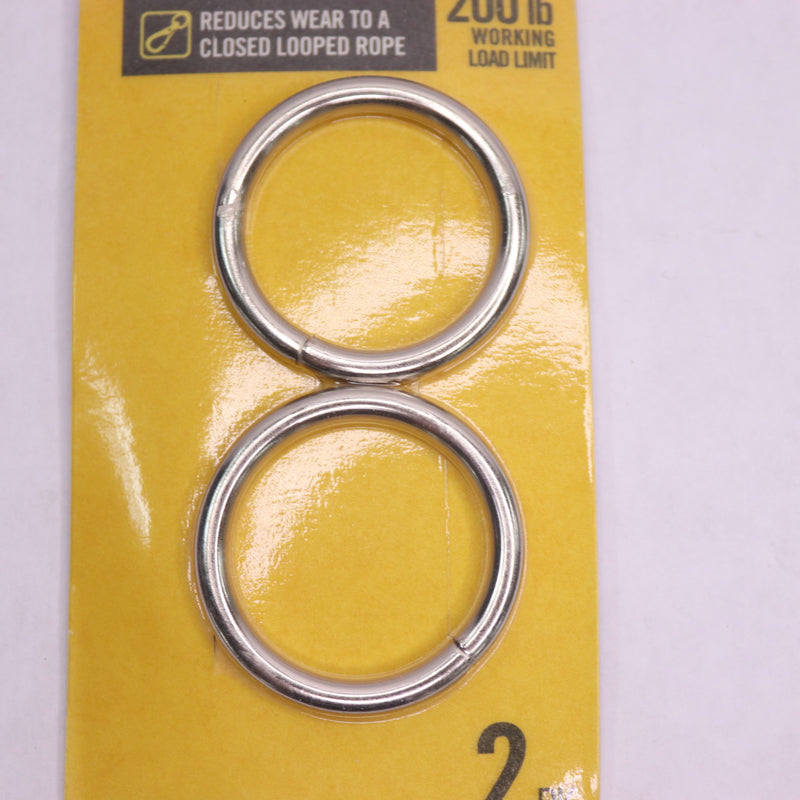 (2-Pk) Everbilt Nickel-Plated Ring 3/16" x 1-1/2" 367 141