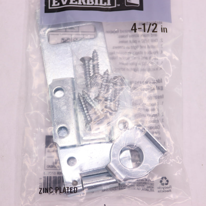 Everbilt Adjustable Staple Safety Hasp Gate Door Cabinet Zinc-Plated 4-1/2"