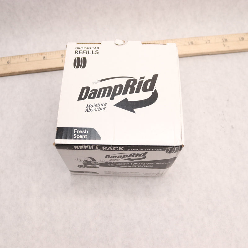 (2-Pk) DampRid Refill 2 Drop-In Tabs Moisture Absorber Fresh Scent White FGAM97