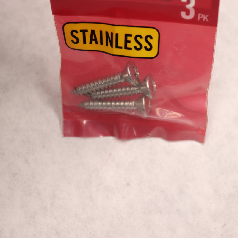 (3-Pk) Everbilt Phillips Oval Head  Sheet Metal Screw