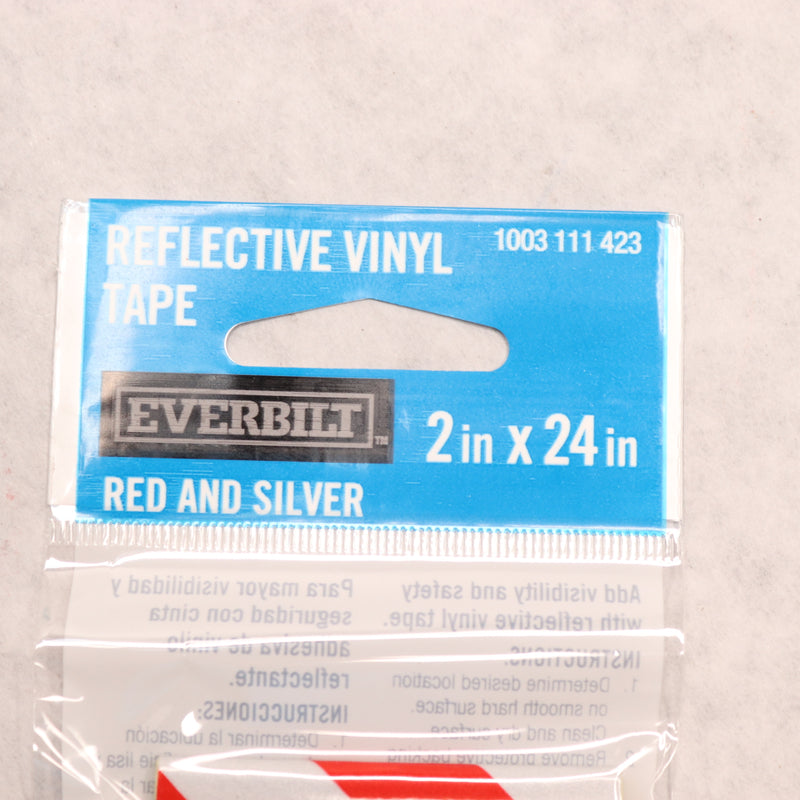 Everbilt Reflective Tape Red and Silver 24" x 2" 1003111423