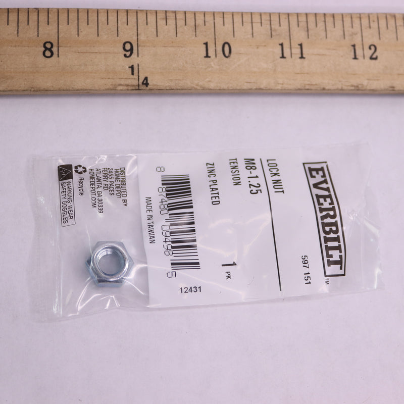 Everbilt Zinc-Plated Tension Lock Nut M8-1.25 597 151