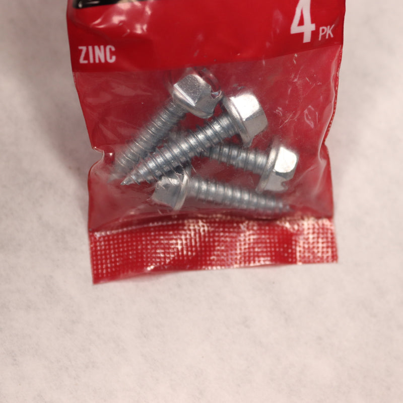 (12-Pk) Everbilt Slotted Hex Head Sheet Metal Screws Zinc Plated