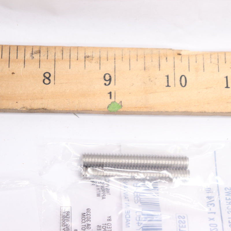 (2-Pk) Everbilt Grub Screws Allen Socket Set Stainless Steel 1/4-20 x 1-3/4"