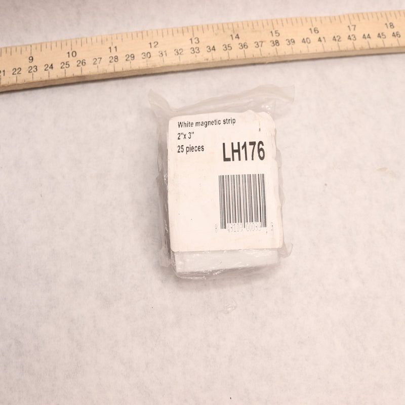 (25-Pk) Magnetic Label Strips White 2" x 3" LH176