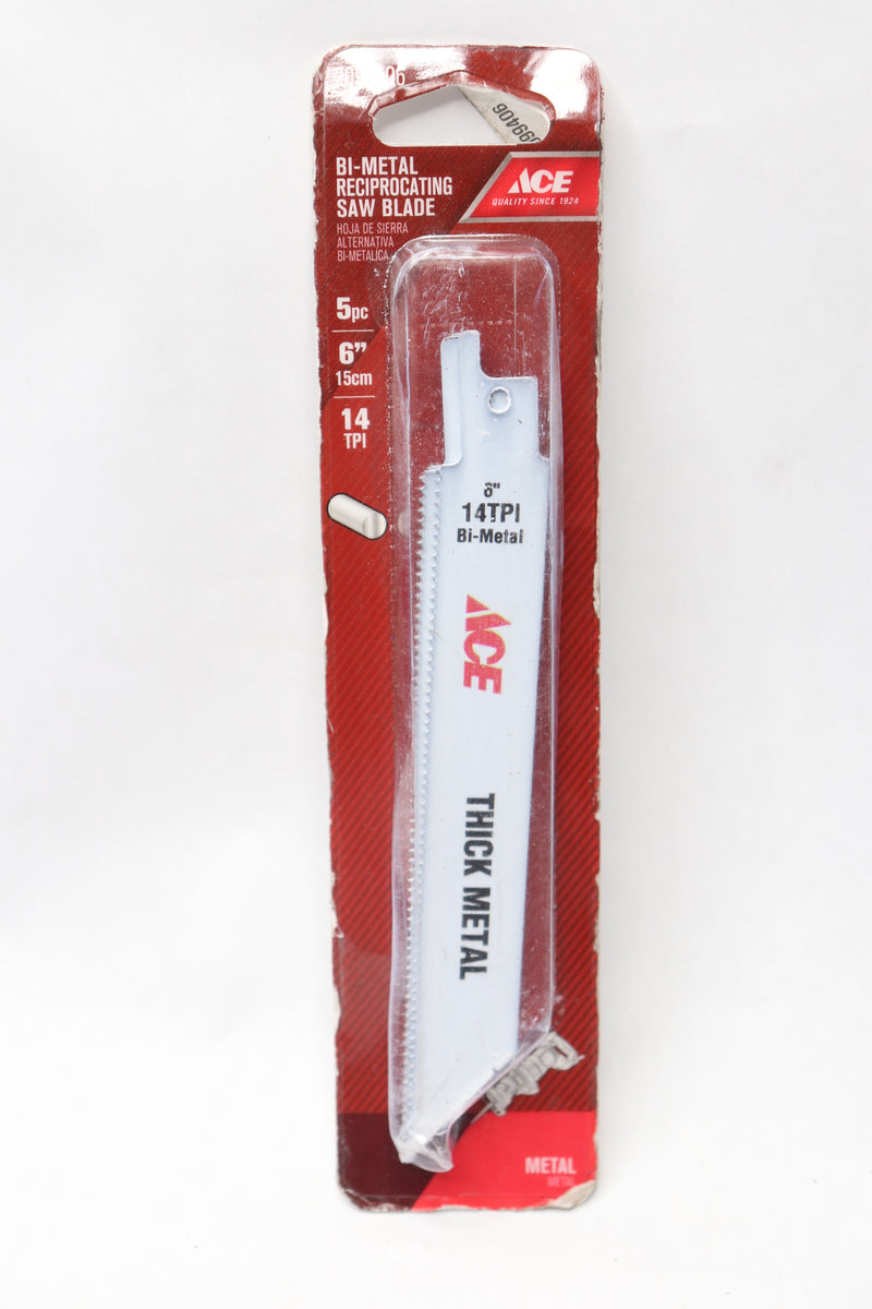 (5-Pk) Bosch Bi-Metal Reciprocating Saw Blade 6" 100582