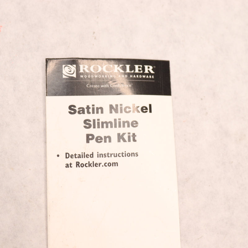 Rockler Slimline Pen Hardware Kit Satin Nickel 0781