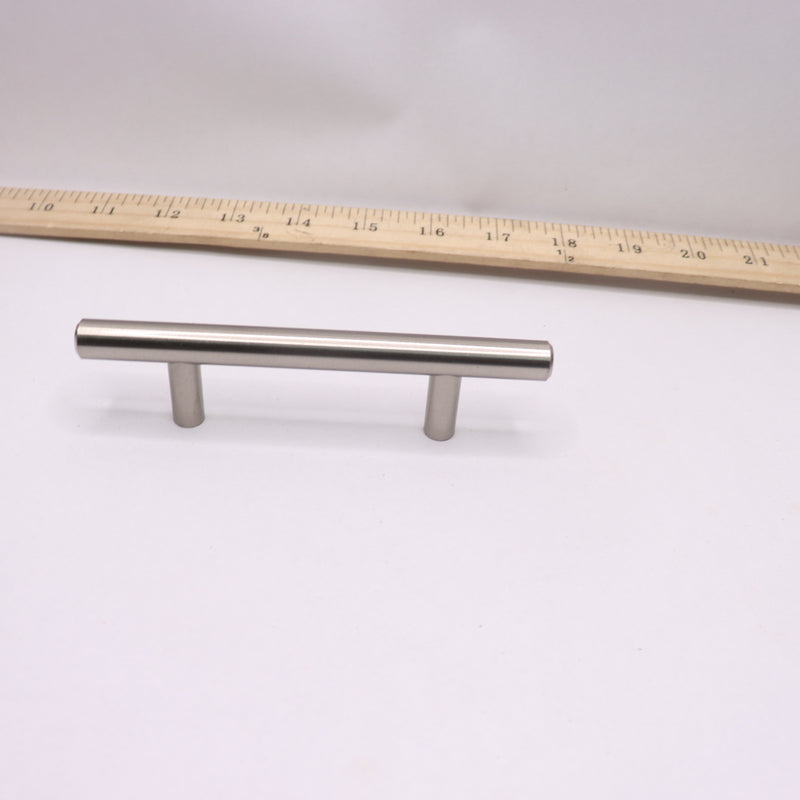 Better Home Product Solid Bar Cabinet Pull Satin Nickel 3" 136 MM BHP101SN