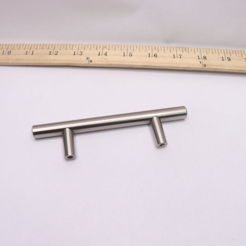 Better Home Product Solid Bar Cabinet Pull Satin Nickel 3" 136 MM BHP101SN