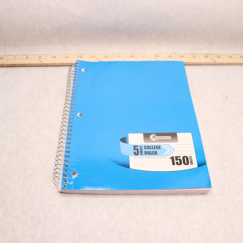 Rosmonde College Ruled Spiral Notebook Blue 150 Sheets