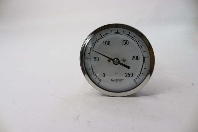 Ashcroft Bimetal Thermometer EI Series 304 Stainless Steel 3" Dial x 4" L