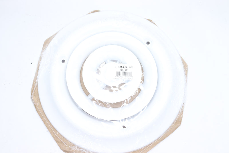 Truaire Ceiling Diffuser Round White 6" 800-06