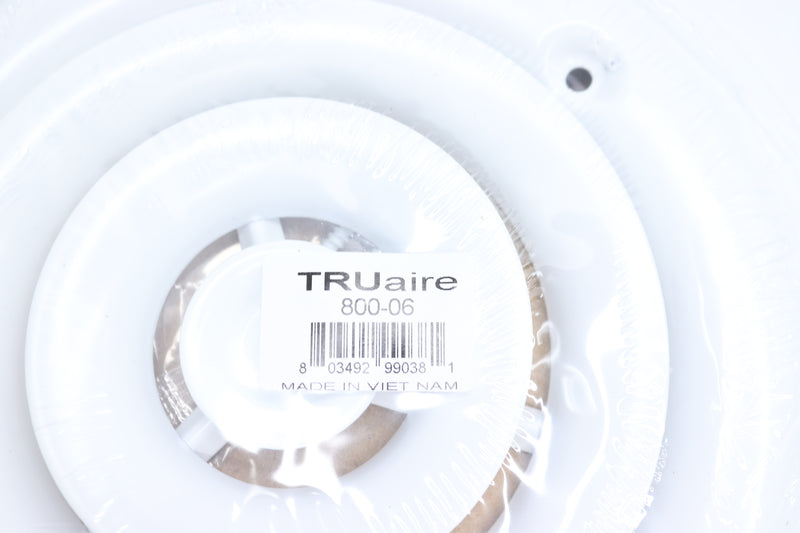 Truaire Ceiling Diffuser Round White 6" 800-06