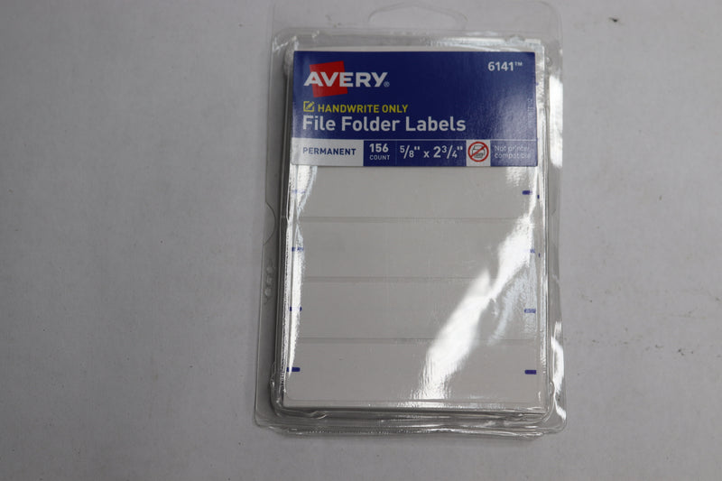 (156-Pk) Avery Permanent File Folder Labels White 2.75" x 0.625"