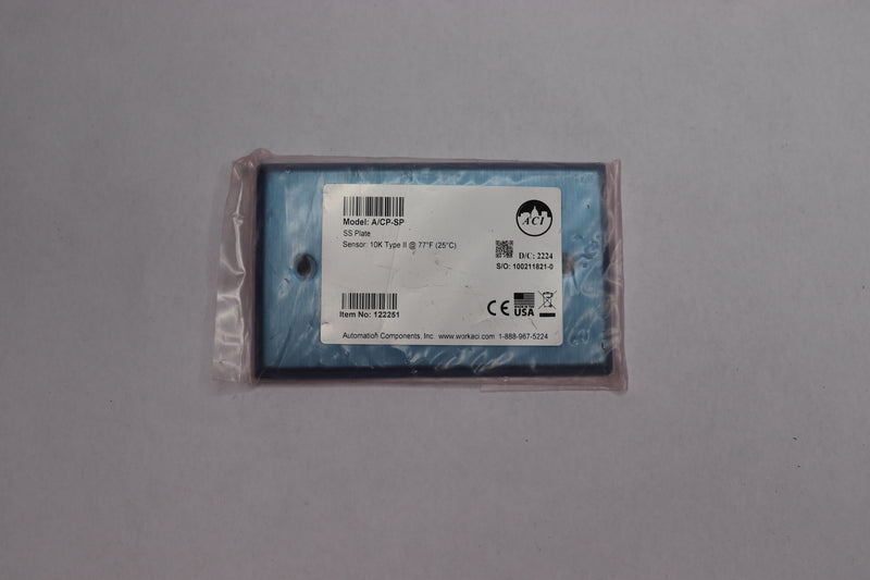 ACI Stainless Steel Wall Plate Thermistor 10000 Ohm 122251