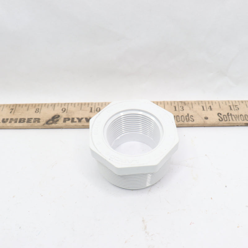 Lasco PVC Reducing Bushing White MIP x FIP 2" x 1-1/4" D2466