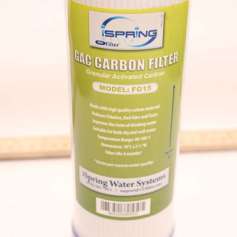 iSpring Gac Granular Activated Carbon Water Filter 2.5" x 10" FG15