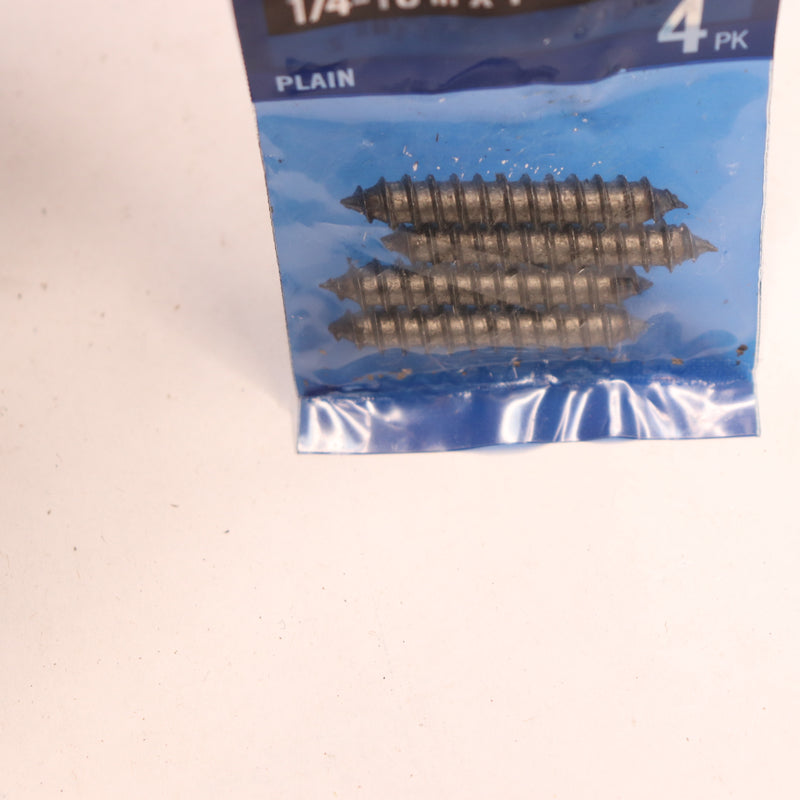 (4-Pk) Everbilt Plain Headless Dowel Screw 1/4"-20 x 1-1/2" 290563