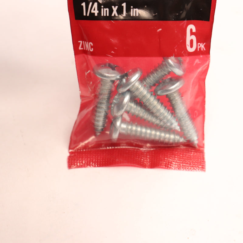 (6-Pk) Everbilt Phillips Pan Head Zinc Plated Sheet Metal Screw