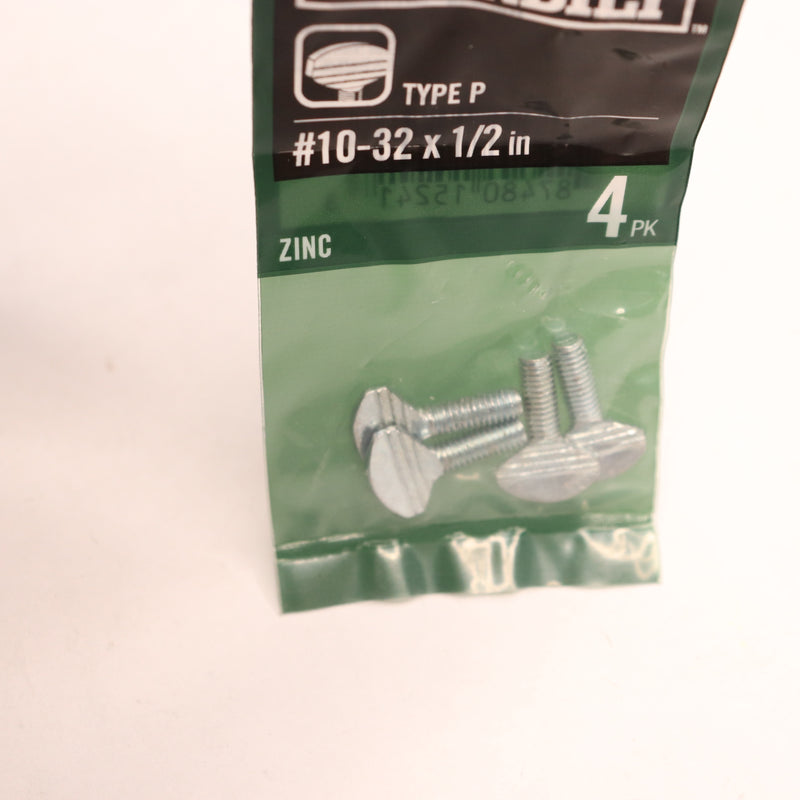 (4-Pk) Everbilt Thumbscrew Thumb Machine Screw Zinc Plated