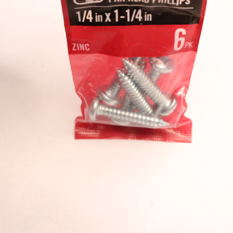 (6-Pk)Everbilt  Metal Screws Phillips Pan-Head Sheet