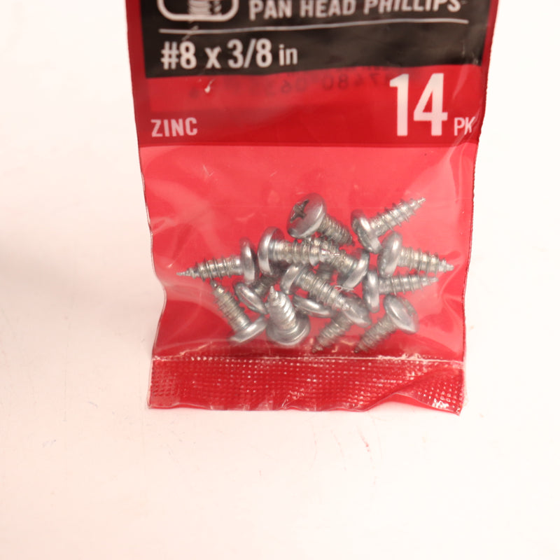 (14-Pk) Everbilt Phillips Pan-Head Sheet Metal Screws