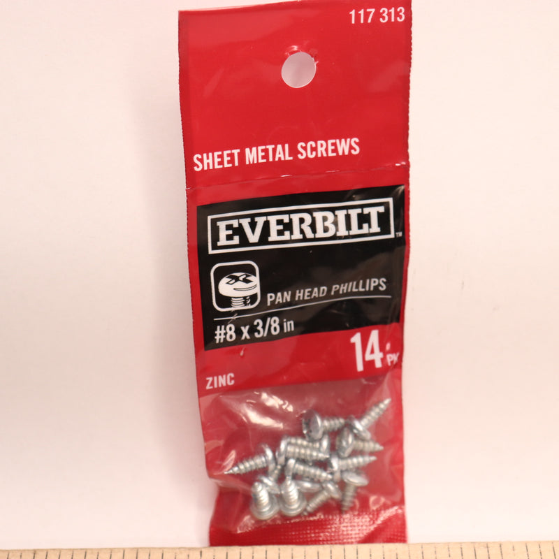 (14-Pk) Everbilt Phillips Pan-Head Sheet Metal Screws