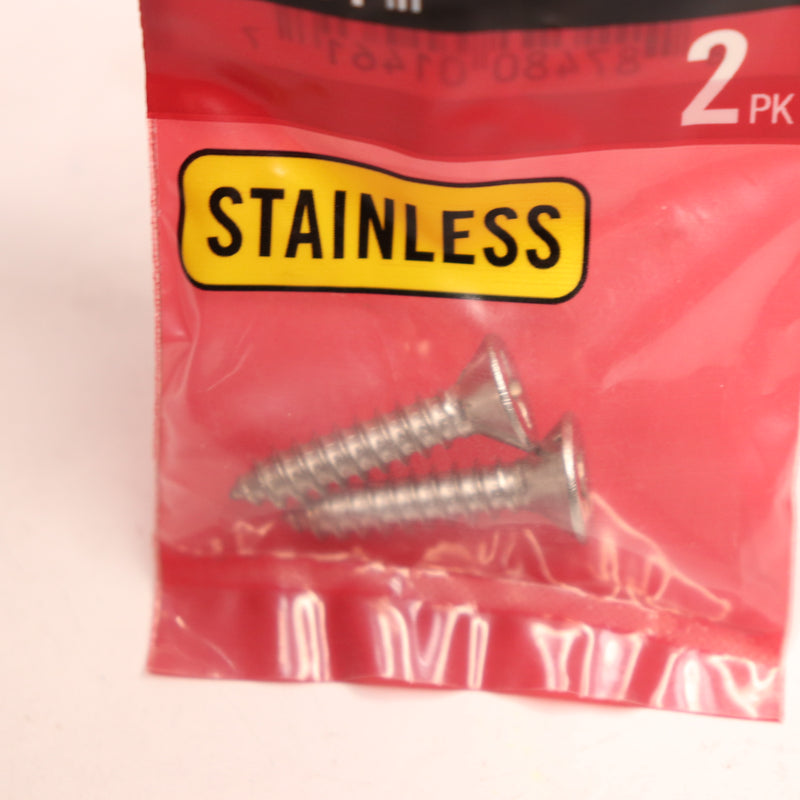 (2-Pk) Everbilt Phillips Flat Head Screw Stainless Steel 12" x 1" 359904