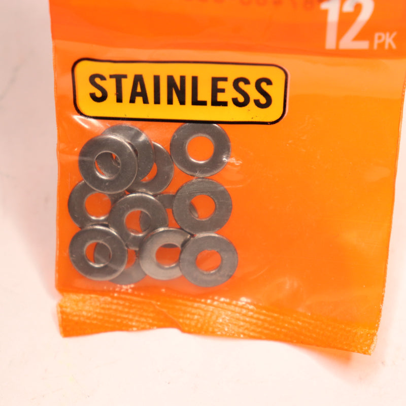 (12-Pk) Everbilt Stainless Steel Flat Washer