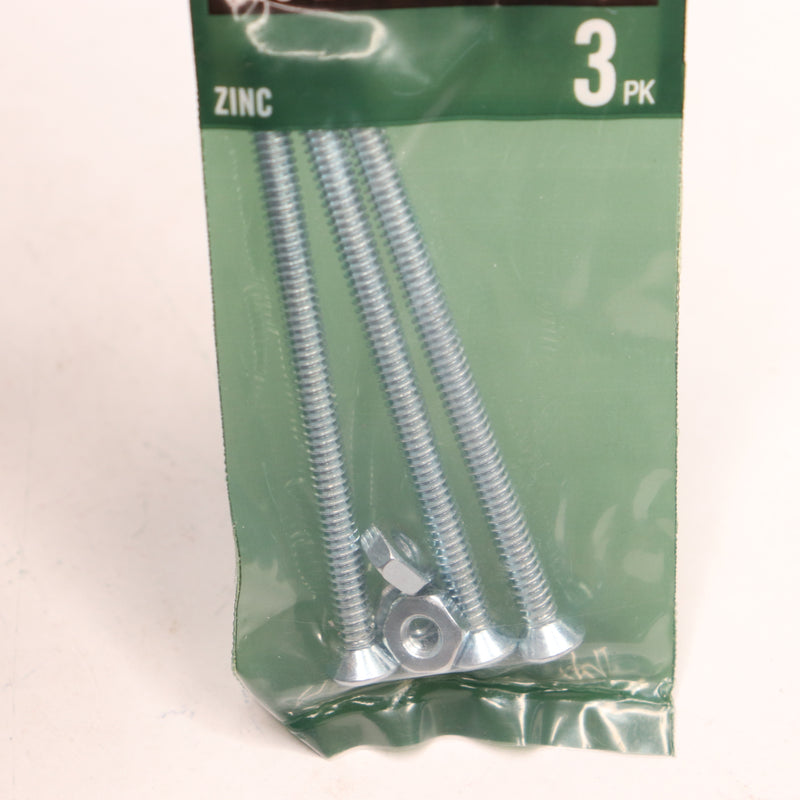 (3-Pk) Everbilt Phillips Flat Head Zinc Plated Machine Screw