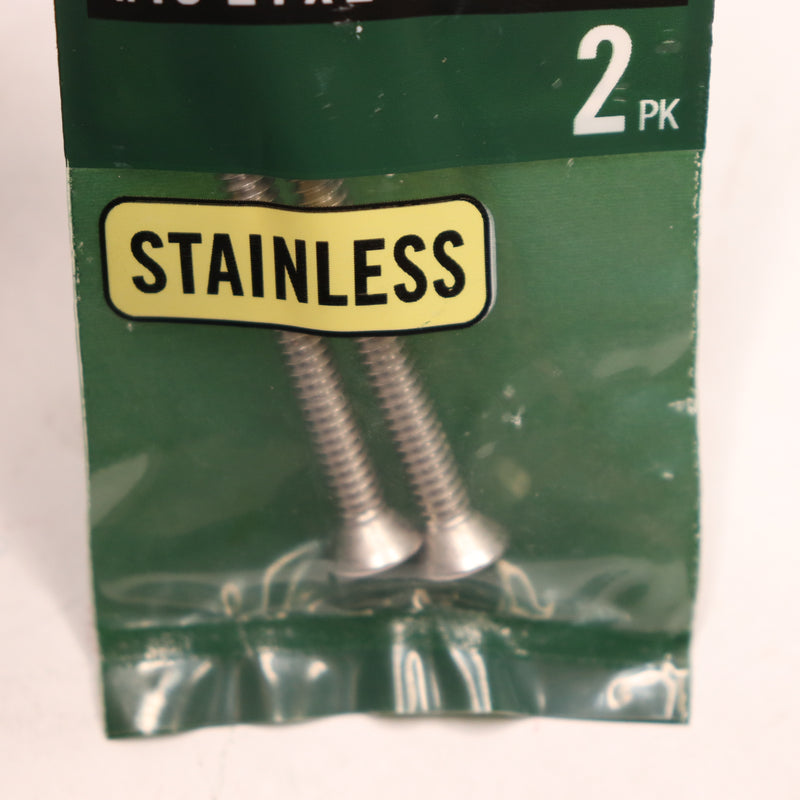 (2-Pk) Everbilt Phillips Oval Machine Screw Stainless Steel