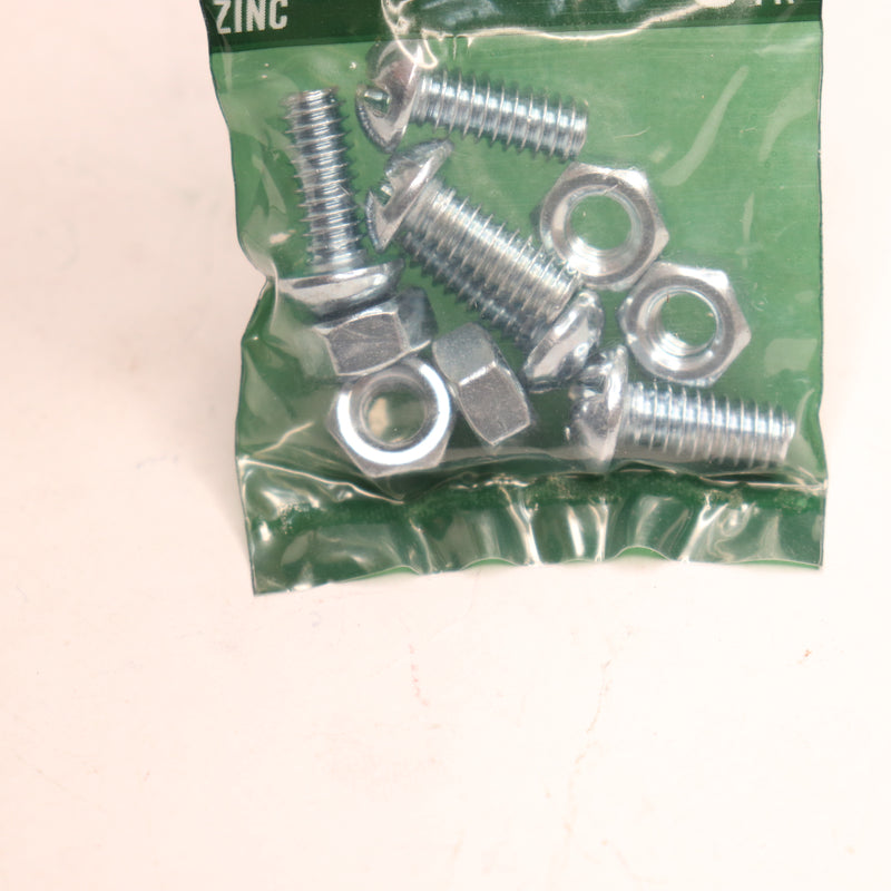 (5-Pk) Everbilt Combo Round Head Machine Screw Zinc Plated 1/4"-20 x 5/8"