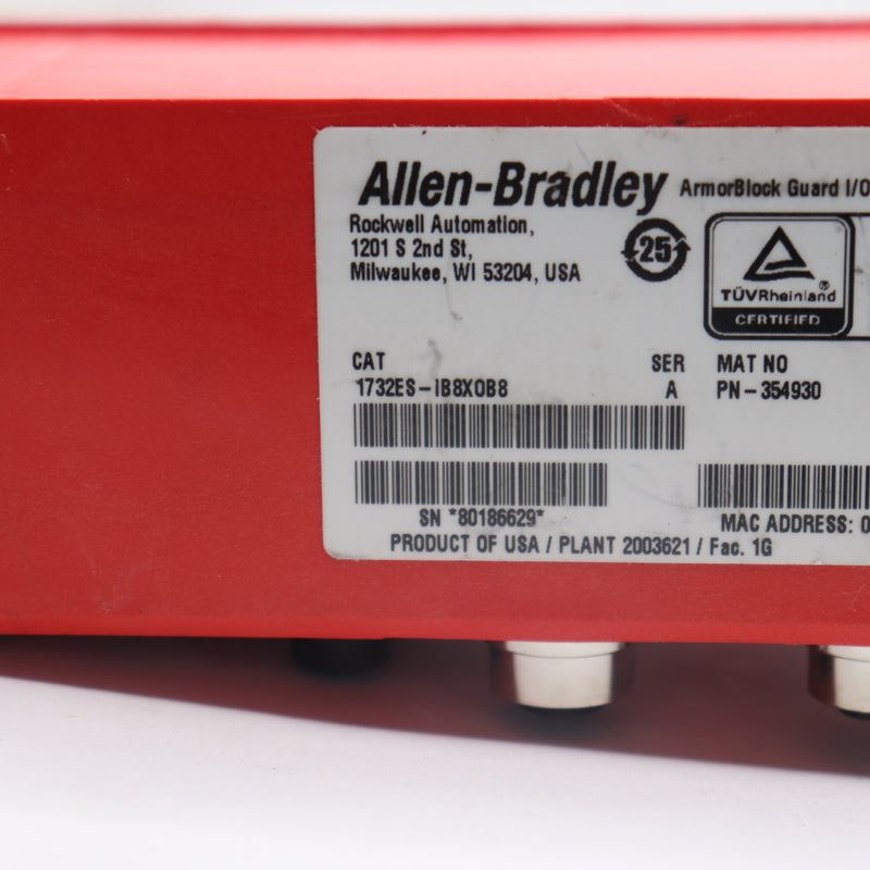 Allen-Bradley ArmorBlock Guard I/O Input/Output Module 1732ES-1B8XOB8