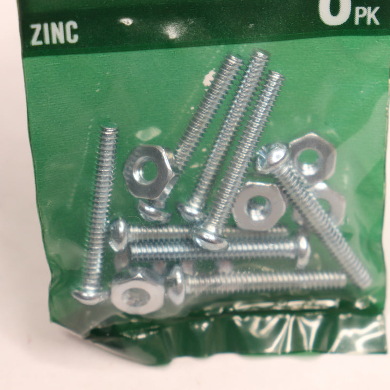 (8-Pk) Everbilt Combo Round Head Machine Screws Zinc Plated