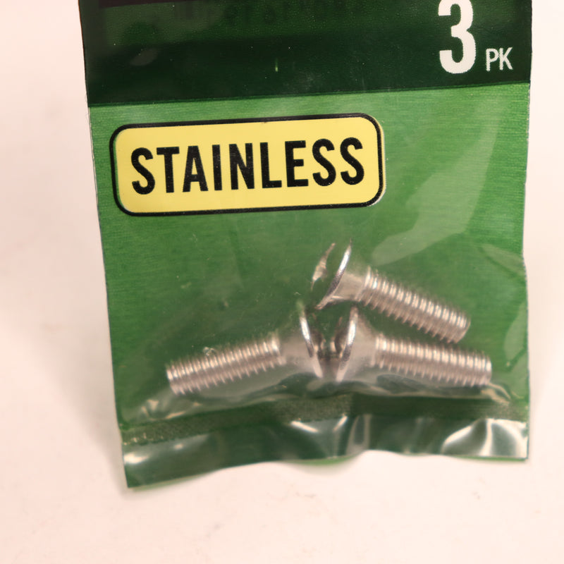 (3-Pk) Everbilt Phillips Oval Machine Screw Stainless Steel