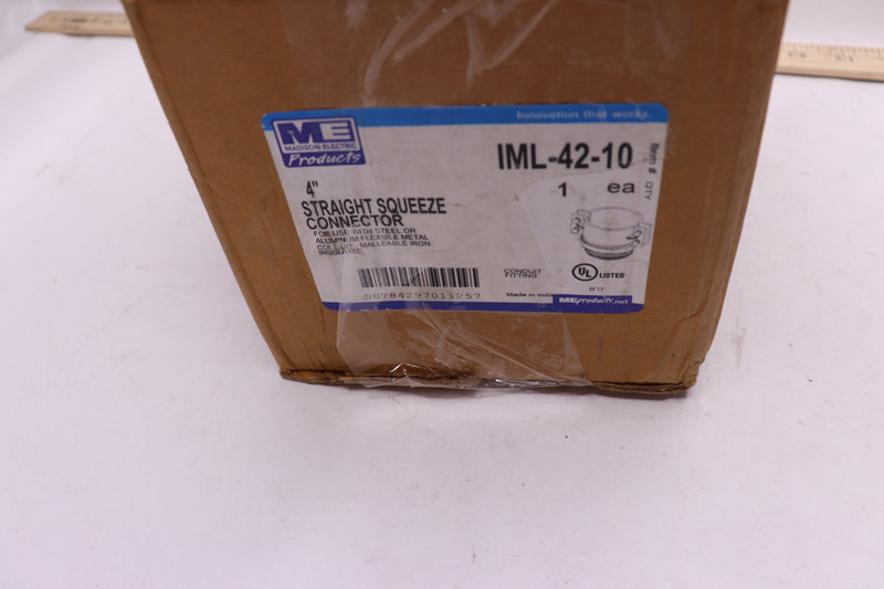 Madison Straight Squeeze Connector 4" IML-42-10