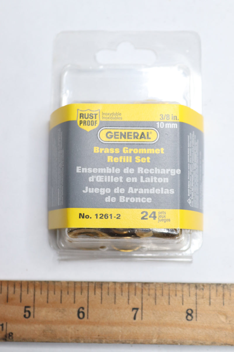 (24-Pk) General Tools Rustproof Grommet Refill Solid Brass 3/8" 1261-2
