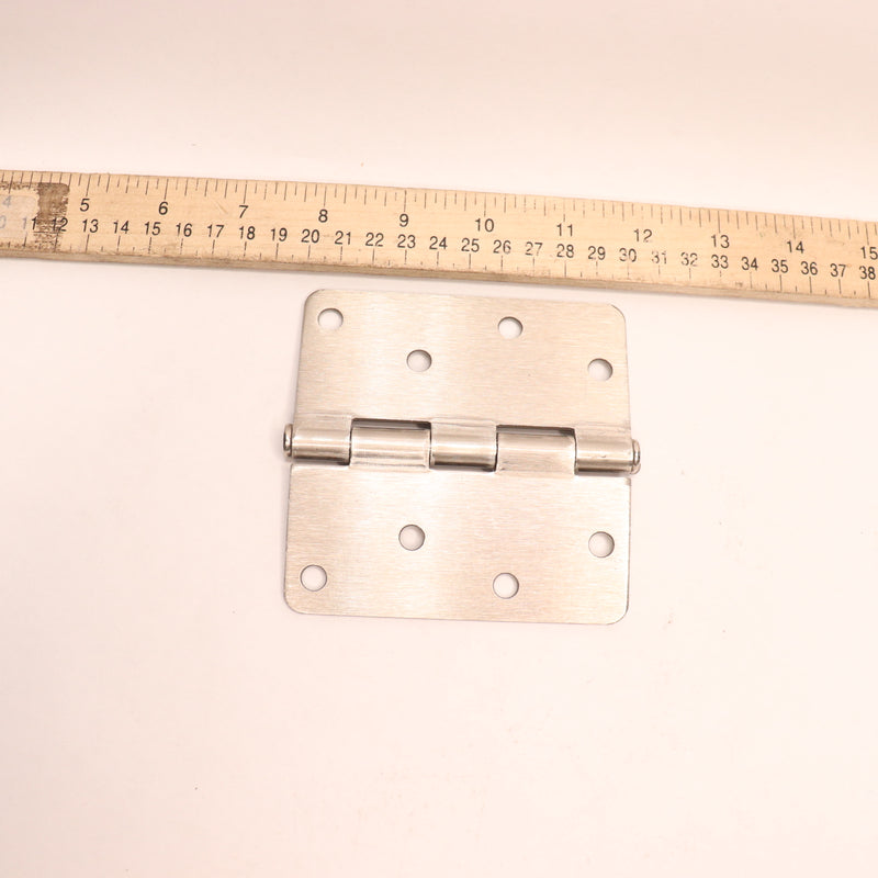 Everbilt Squeak-Free Door Hinge Satin Nickel 4" x 1/4" Radius 1005694747