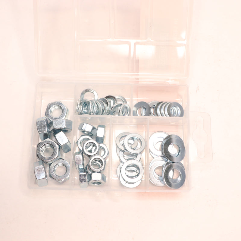 (59-Pk) Everbilt Metric Nut and Washer Kit Zinc-Plated 1001382107