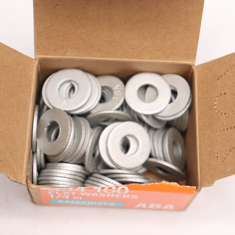 (100-Pk) Everbilt Galvanized Flat Washer 1/4" 334160