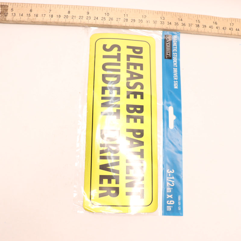 Everbilt Magnetic Student Driver Sign 3-1/2" x 9" 1005531121