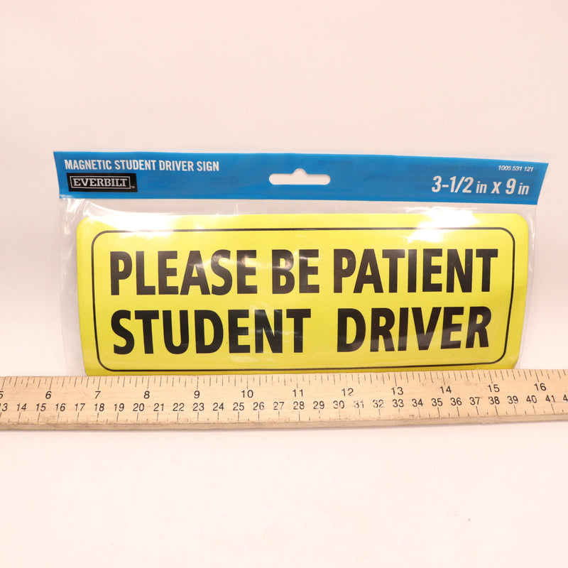 Everbilt Magnetic Student Driver Sign 3-1/2" x 9" 1005531121