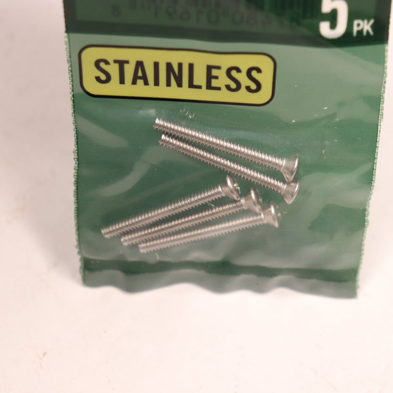 (5-Pk) Everbilt Phillips Oval Machine Screw Stainless Steel