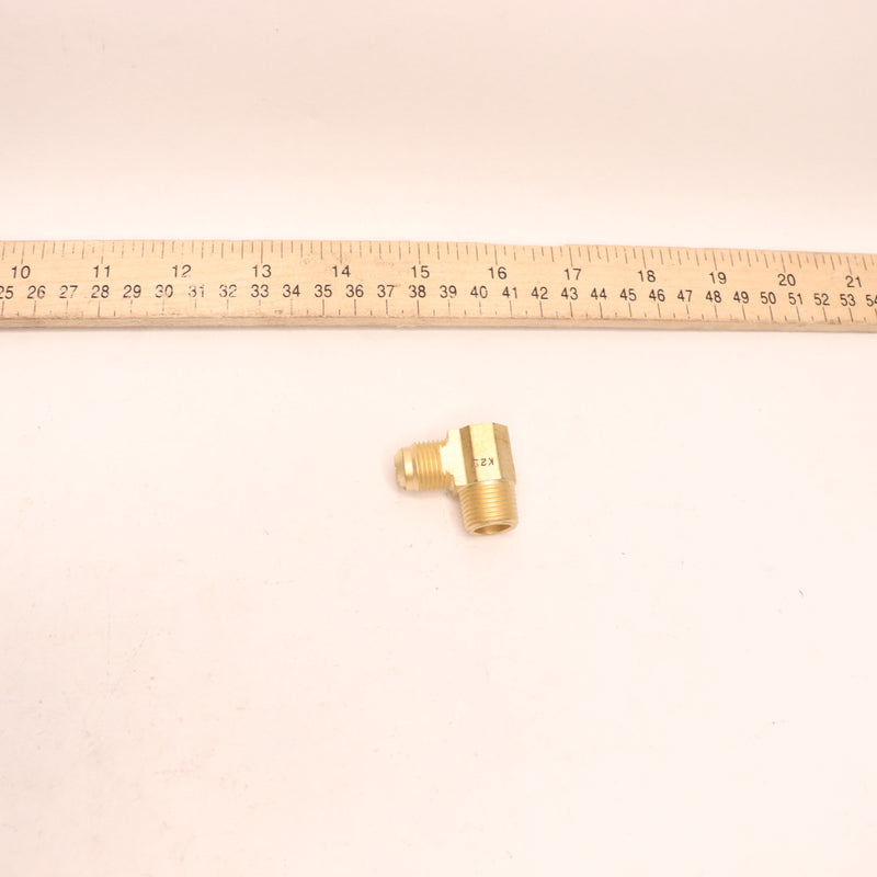 Everbilt 90-Degree Elbow Fitting Brass 3/8" Flare x 3/8"MIP 877096