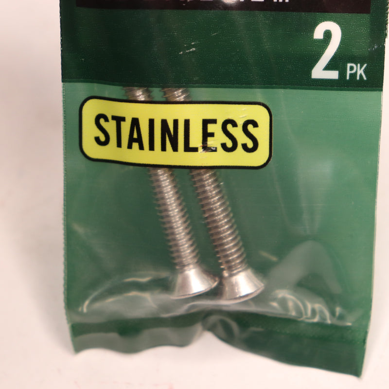 (2-Pk) Everbilt Phillips Flat Head Machine Screw Stainless Steel 12-24 x 2-1/2"