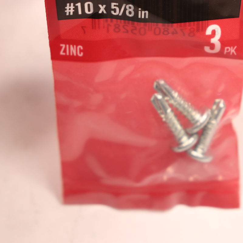 (3-Pk) Everbilt Phillips Pan Head Sheet Metal Screw Zinc Plated