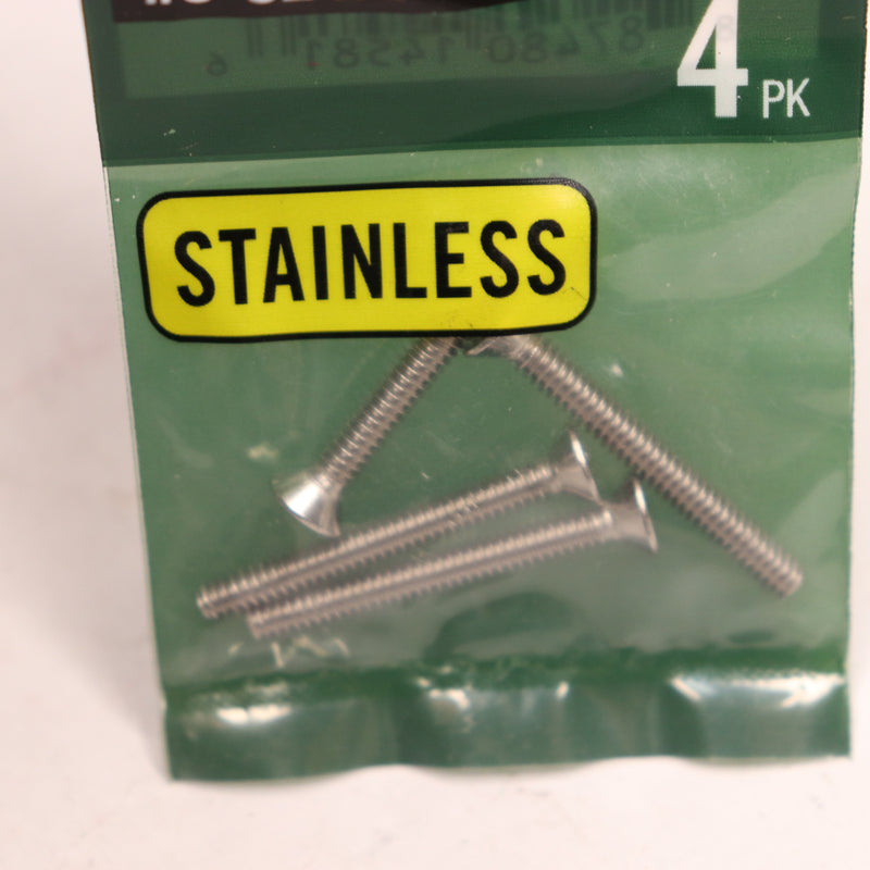 (4-Pk) Everbilt Phillips Flat Head Machine Screw Stainless Steel