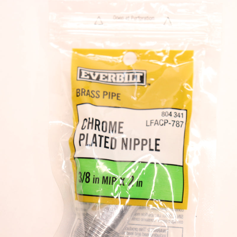 Everbilt Nipple Fitting Chrome Brass 3/8" x 2" MIP LFACP-787