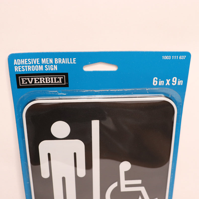 Everbilt Men with Handicap Accessible Symbol Acrylic Restroom Sign 6" x 9"